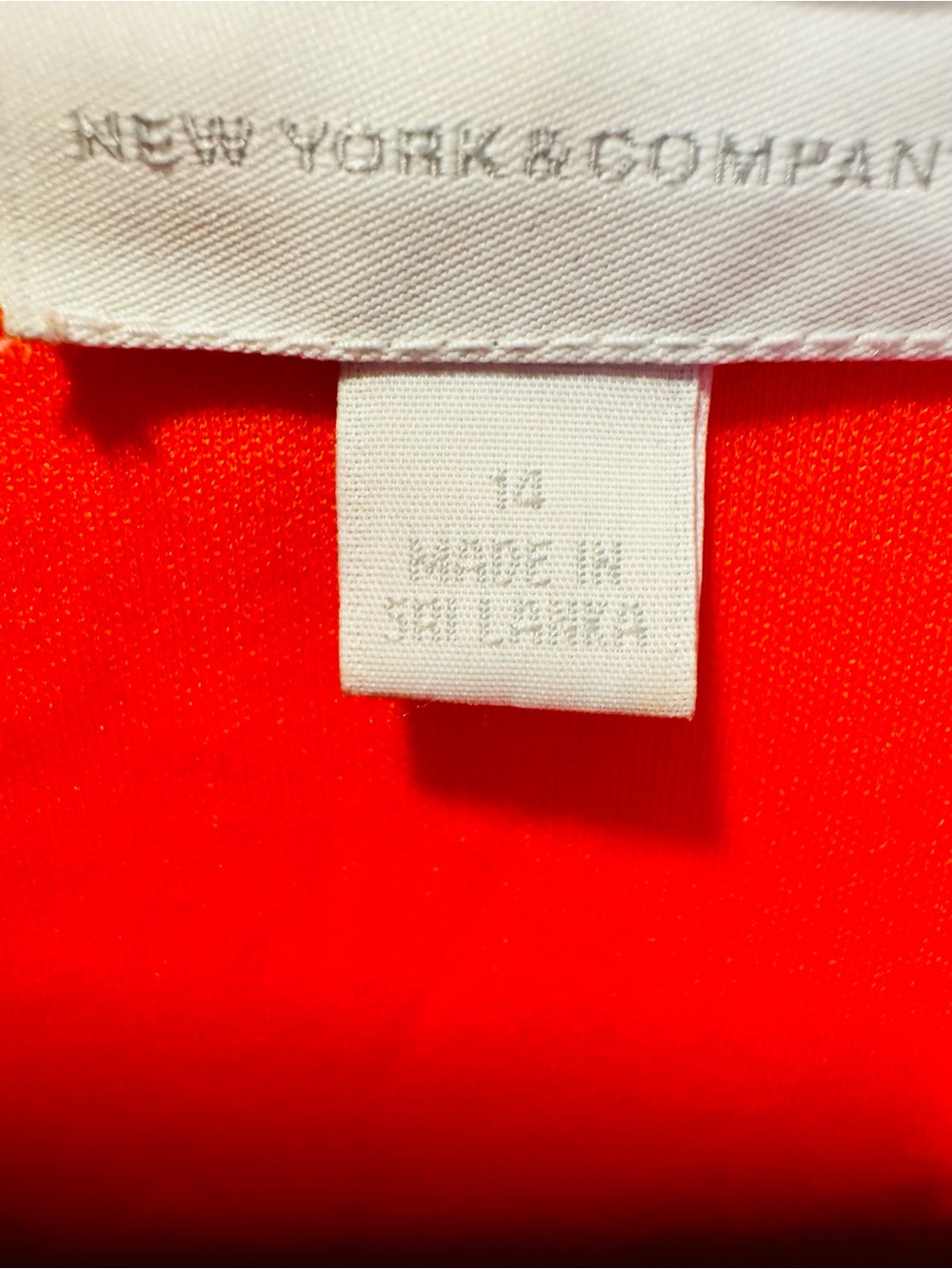 New York & Company Bright Orange Sleeveless Lace Fit-and-Flare Dress - Picture 2 of 3